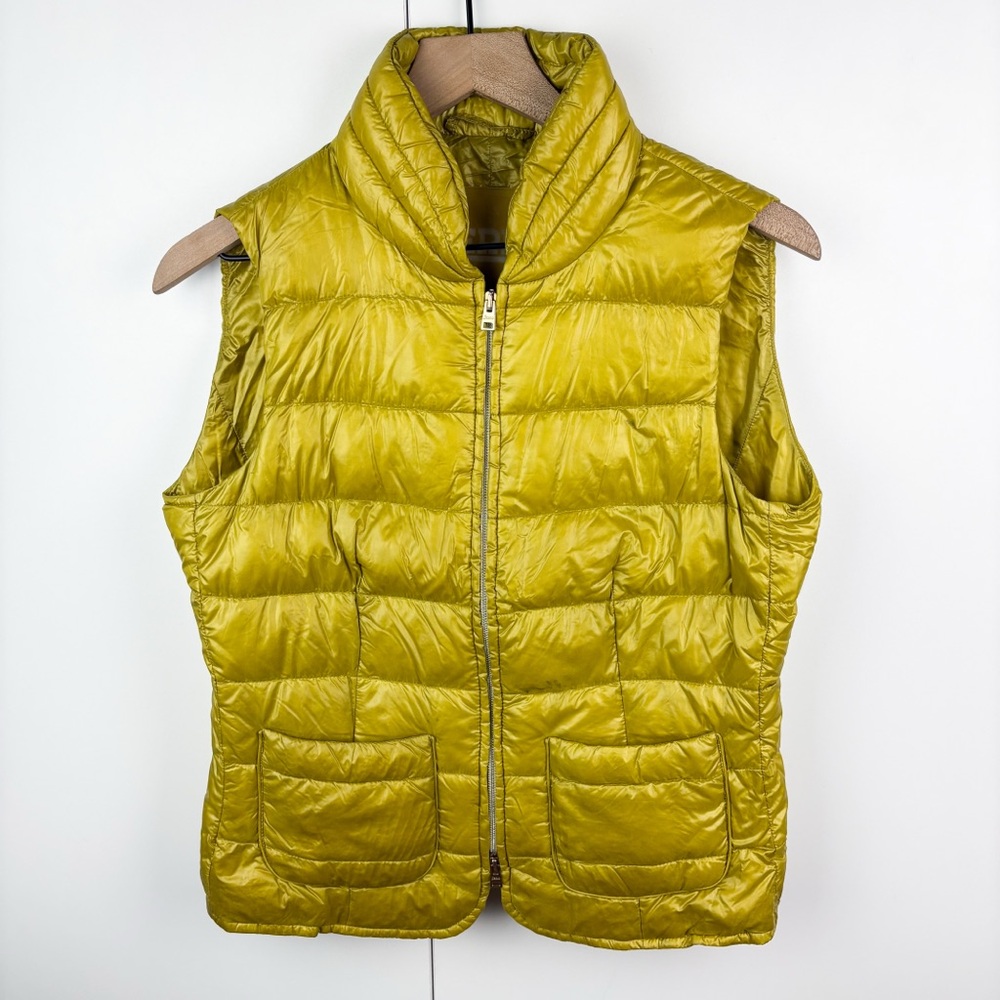 Herno Basic Vest Goose Down Lightweight Light Insulation Mustard Yellow Jacket